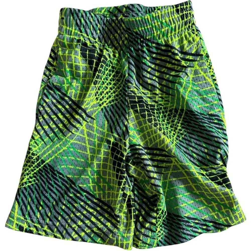 Youth Boys Champion Electric Stripe Mesh Athletic Active Shorts - Sz 4